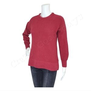 EUC Old Navy Textured Have a Heart Crew Neck Tunic Length Sweater, Red, XS